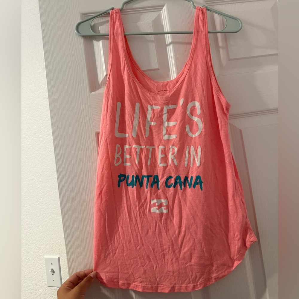 Billabong Pink Relaxed Tank Top